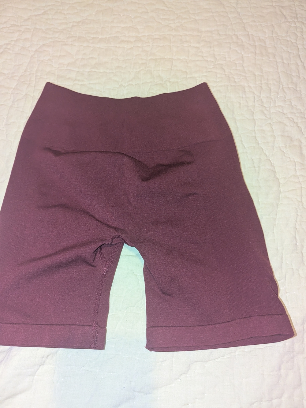 High-Rise Women's Bike Shorts in Deep Plum